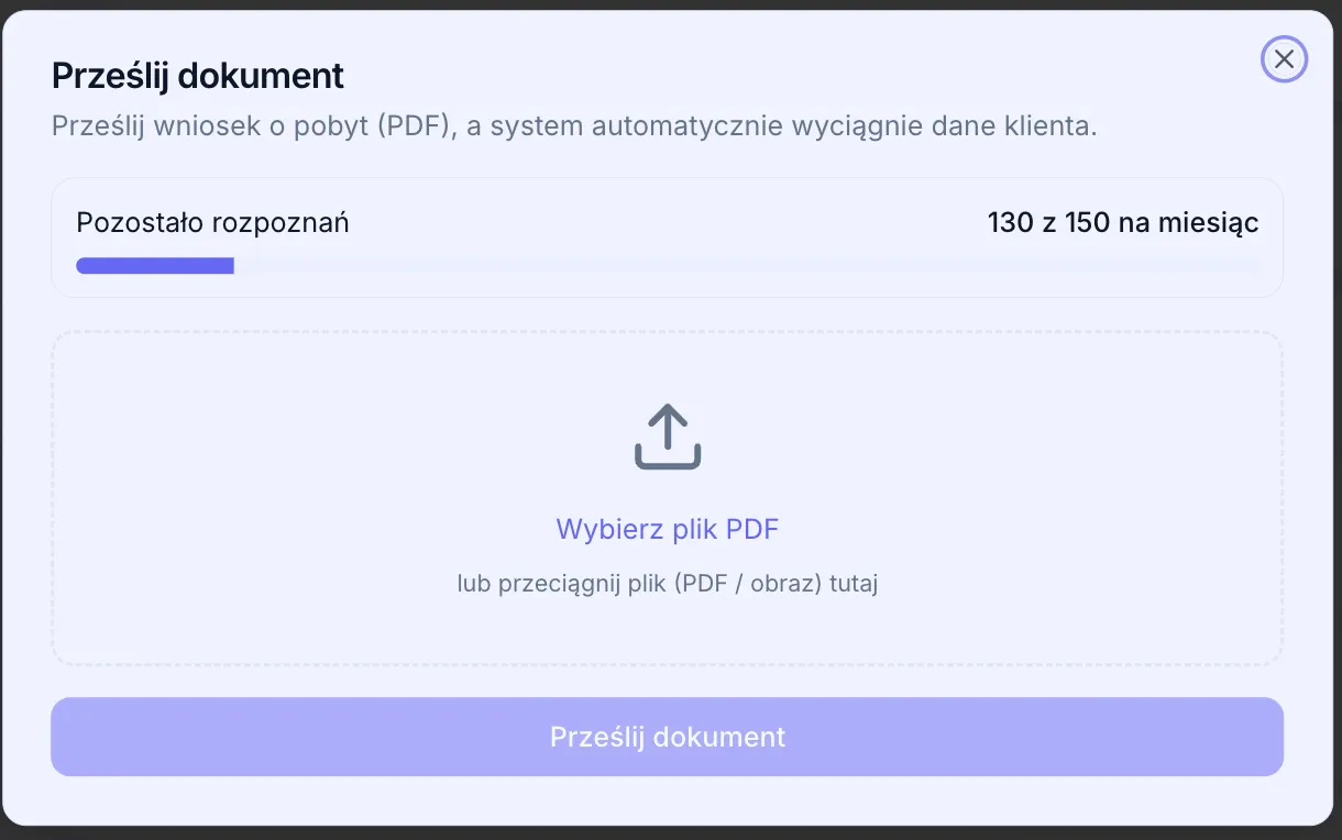 Ekran OCR — automatyczne rozpoznawanie danych z polskich dokumentów urzędowych